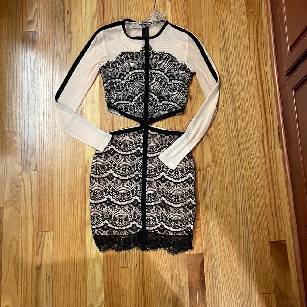 Missguided black & pink dress